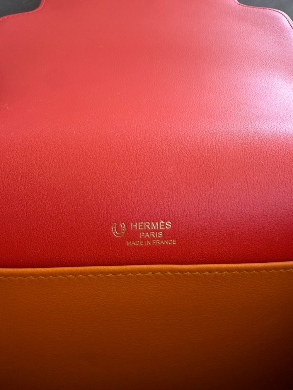 Hermes HSS Roulis Mini Capucine Gold Hardware Horseshoe Stamp - Never Worn - Picture 5 of 12